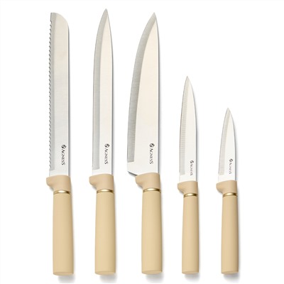 НАБОР AGNESS ИЗ 11ПР: 5 НОЖЕЙ,ПОДСТАВКА,ПОЛОВНИК,ЛОЖКА,ЛОПАТКА,ШУМОВКА,ЛОЖКА ДЛЯ СПАГЕТТИ