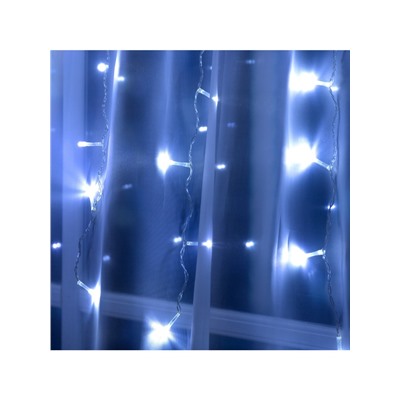 Гирлянда «Занавес» 1.5 × 1 м, IP20, прозрачная нить, 180 LED, свечение белое, 8 режимов, 220 В