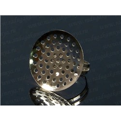 Основа для кольца, 25*5мм, цв.стальной,