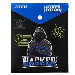 Папка-конверт на кнопке А6, 170×140 мм, 180 мкм, deVENTE SuperHero, тиснение фольгой, 3071231, МИКС