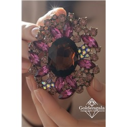 Брошь-кулон крупная с кристаллами БР4 модель БРО/15