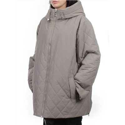 F-803 GRAY BEIGE Куртка демисезонная женская (100 гр. холлофайбер)