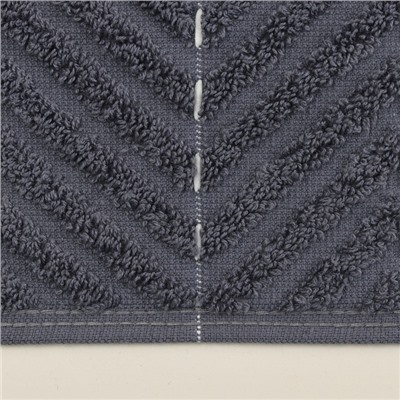 Коврик махровый SL HOME: Lines "Гри Сандре" 50х70 см, 100% хлопок, 750 г/м2