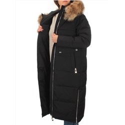 H23-631 BLACK Пальто зимнее женское (200 гр. тинсулейт)