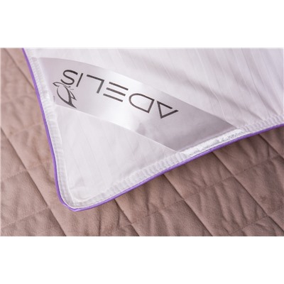 Подушка "Лебяжий пух" страйп-сатин  леб.пух, атл.кант,отстрочка,лента,сумка(Н)