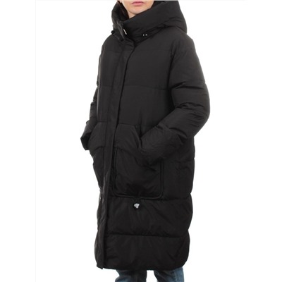 709 BLACK Пальто зимнее женское (холлофайбер 200 гр.)