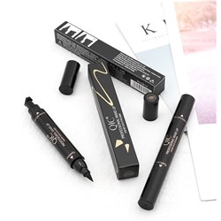 2-сторонняя подводка-фломастер с штампом стрелка QIC Liquid duo eyeliner