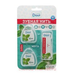 Time Dent набор зубная нить 50м 2шт + флосс-зубочистка 10шт N 1