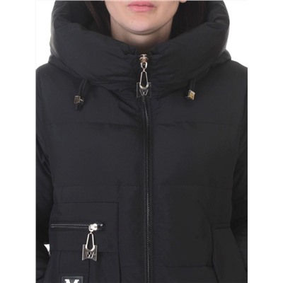 M-M07 BLACK Куртка зимняя женская (150 гр. холлофайбер)