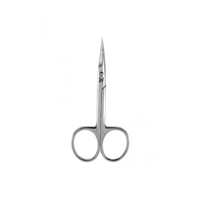 LEI Ножницы маникюрные закругленные,  серебро, заточенные 404039