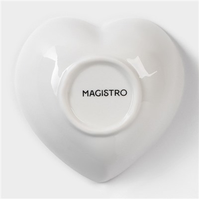 Соусник Magistro «Сердце Бланш», 80 мл, фарфор, белый