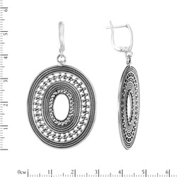 Серьги 'Макраме' с подвесом ИВС.000БКN1