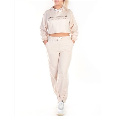 Y316 MILK BEIGE Спортивный костюм женский (100% хлопок)