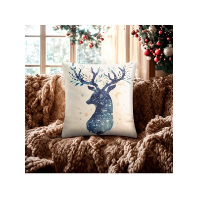 Наволочка декоративная новогодняя «Этель. Олень» 40×40 см