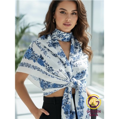 Платок шелковый большой "Парижанка" Арт 2428/47