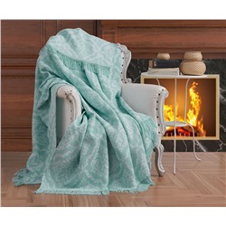 Накидка на Диван 170x220 см. 100% Хлопок Keten Damask SuYeşili