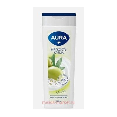 AURA Крем-Гель для душа Олива 390 мл