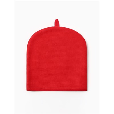 Грелка на чайник Этель Home collection red 28×28 см, 61% лён, 39% хлопок