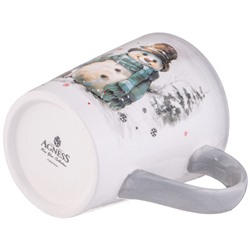 КРУЖКА AGNESS "С НОВЫМ ГОДОМ!" 12,2*8,8*10 СМ 320 МЛ (КОР=24ШТ.)