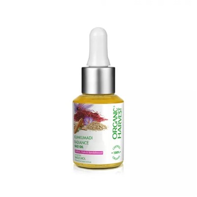 Масло Кумкумади с Шафраном, Овсом и Сандалом (30 мл), Kumkumadi Radiance Face Oil Saffron, Oats & Sandalwood, произв. Organic Harvest