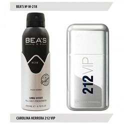 Дезодорант Beas M218 Carolina Herrera 212 Vip For Men deo 200 ml, Дезодорант мужской  Beas M218  создан по мотивам аромата Carolina Herrera 212 Vip For Men.