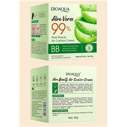 Тональный крем-кушон для лица с экстрактом алоэ вера BIOAOUA, 20 гр. (Тон 01 НАТУРАЛЬНЫЙ)