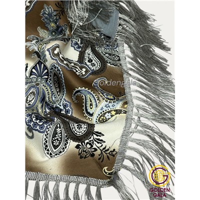 Косынка теплая на флисовой подкладке с бахромой Арт 2347/14