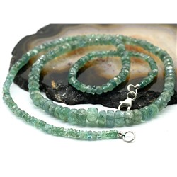 Бусы из Апатита зеленого диски, 47см