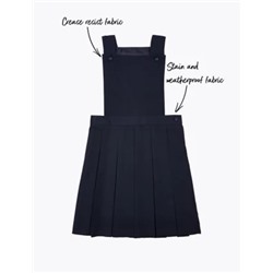Girls' Permanent Pleats School Pinafore (2-12 Yrs)