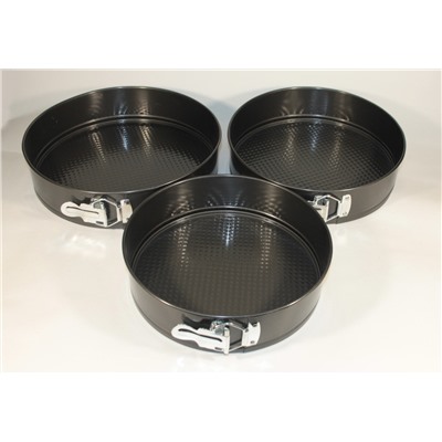 Набор форм RA-127 SHAPE CAKE MOULD разьемные 3предмета сердце/квадрат/круг  (12)