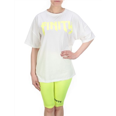 KD-865 WHITE/LIGHTGREEN Костюм-двойка женский 7986 TREND