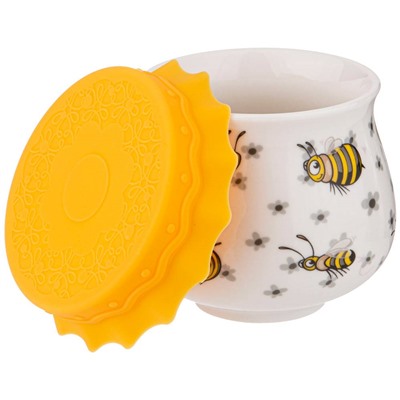 БАНОЧКА С СИЛИКОНОВОЙ КРЫШКОЙ LEFARD "ПЧЕЛЫ" 180 МЛ (КОР=72ШТ.)