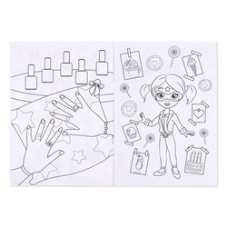 Раскраска для девочек «Стильный образ», 16 стр., А4