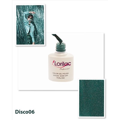 Гель лак Lorilac Professional Disco (светоотражающий) № 6 10 ml