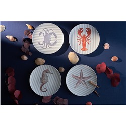 Набор из четырех тарелок Aquarium из коллекции Sea treasures, Ø21,5 см