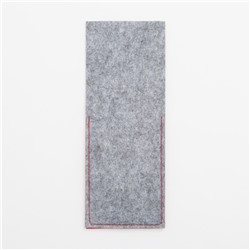 Конверт для столовых предметов New year, 8.5×22 см, 100% п/э, фетр, серый/красный