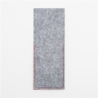 Конверт для столовых предметов New year, 8.5×22 см, 100% п/э, фетр, серый/красный