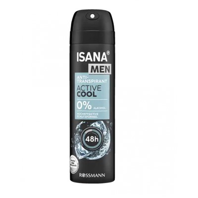 ISANA men Deodorant Active Cool 48h, ISANA мужской дезодорант 48ч Активный холод освежающий 150 г