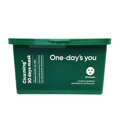 One-day’s you Набор тканевых масок для лица с центеллой / Cica:ming 30 days mask, 30 шт./наб.