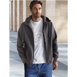 Худи на молнии из премиального футера трехнитки с начесом