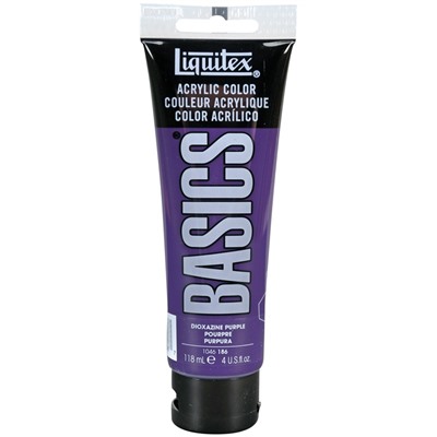 Краска акриловая художественная Liquitex "Basics", 118мл, туба, 186 диоксазин пурпурный