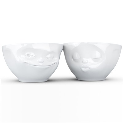 Набор чаш Grinning & Kissing, 200 мл, белый, 2 шт.