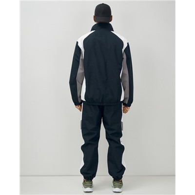 Спортивный костюм мужской весна-лето темно-синего цвета 25710TS