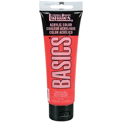 Краска акриловая художественная Liquitex "Basics", 118мл, туба, 415 красный основной