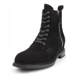 04-M3-1493 BLACK Ботинки зимние женские (натуральная замша, натуральный мех)