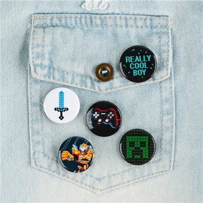 Значок металлический , закатной «Детский», 25 мм, МИКС