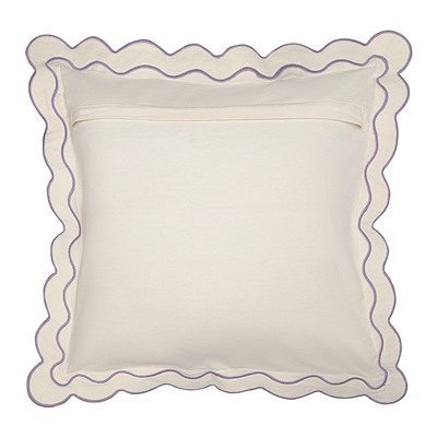 Чехол на подушку с контрастным кантом сиреневого цвета из коллекции Trendy Ruffles, 40х40 см