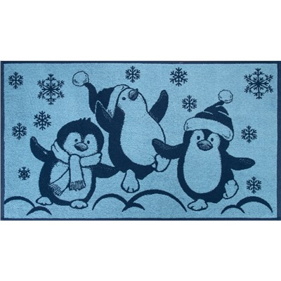 Полотенце махровое 6с103.412ж1 Пингвины(джинс) 50х90см