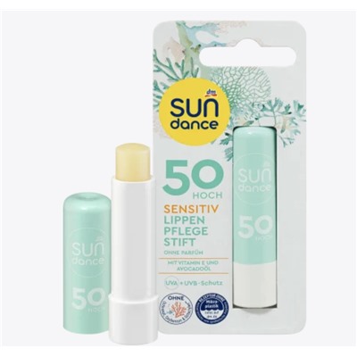 SUNDANCE Lippenpflegestift sensitive Солнцезащитная гигиеническая помада Уход за губами Sensitive SPF 50, 4,8 г