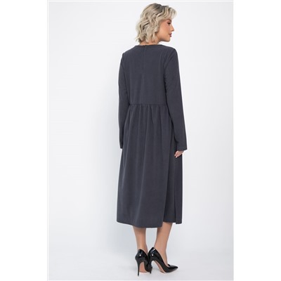 Платье из вельвета Андреа (графит) П14801-25М